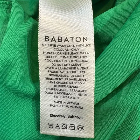 Babaton Aritzia Contour Green V Neck Sleeveless Romper Shorts Size S - Picture 5 of 6